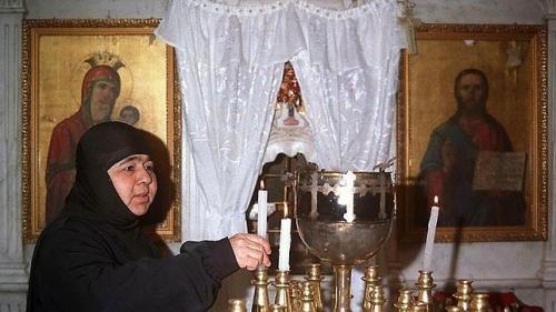 Una monja siria en el convento de Malula. Foto AFP