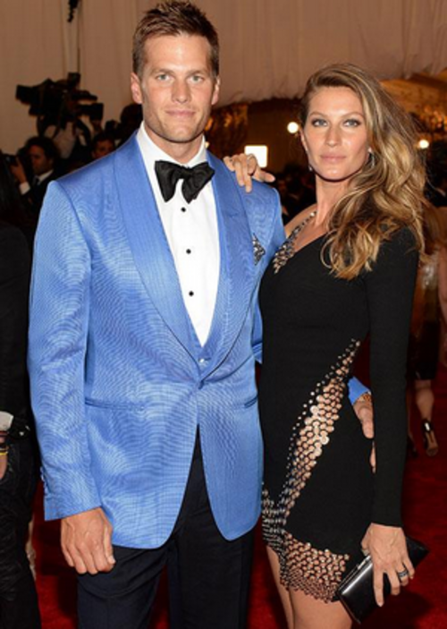 Tom Brady de los Patriots y su esposa Gisele Bündchen de Victoria's Secret
