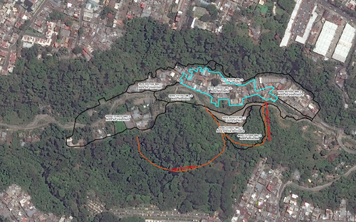 La imagen muestra como era área en la que ocurrió el alud el pasado jueves 1 de octubre en horas de la noche. (Foto: CEMEC-CONAP-NETCORE y NASA )