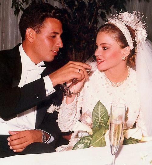 El primer matrimonio de la colombiana con Joe González en 1991. (Foto: Archivo)