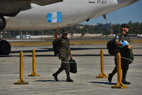 El contingente de militares guatemaltecos regresaron el 11 de marzo de la República Democratica del Congo. (Foto: Archivo/Soy502)