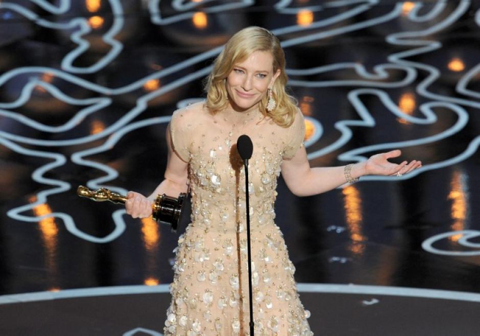 Cate Blanchett lució un vestido estilo "nude" de Armani Privé. (Foto: AFP)