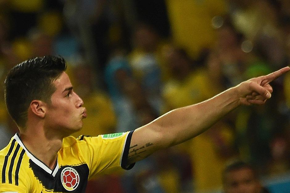 James Rodríguez, de la Selección de Colombia, ha anotado 5 goles en este Mundial y podría terminar como el máximo artillero de esta Copa del Mundo. (Foto: AFP).