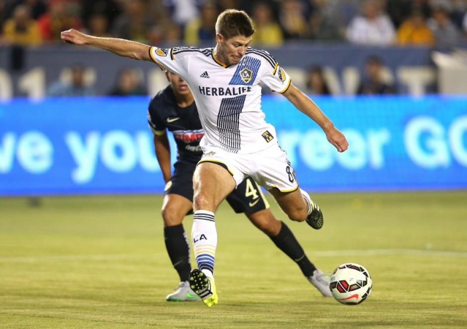 Steven Gerrard anotó su primer gol con el Galaxy de Los Ángeles. (Foto: AFP)