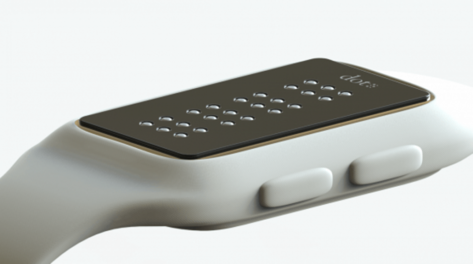 El smartwatch “dot” es diseñado para personas no videntes. (Imagen: YouTube)