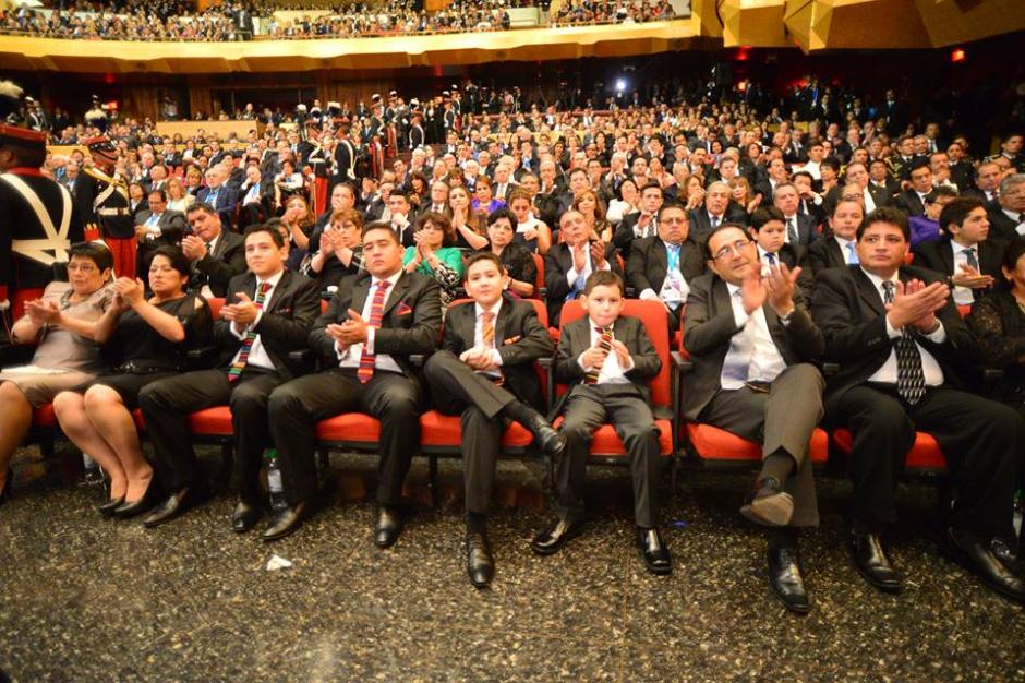 El Presidente Jimmy Morales habló durante 35 minutos al auditorio del Centro Cultural Miguel Ángel Asturias. (Foto Wilder López/Soy502)