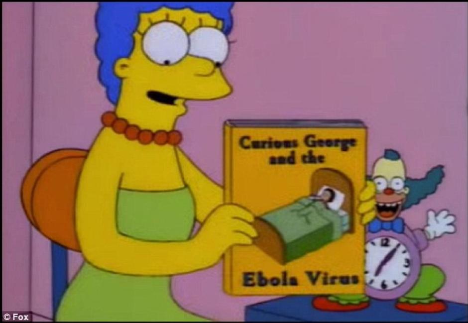 Los Simpson transmitieron un episodio en 1997 sobre el ébola.