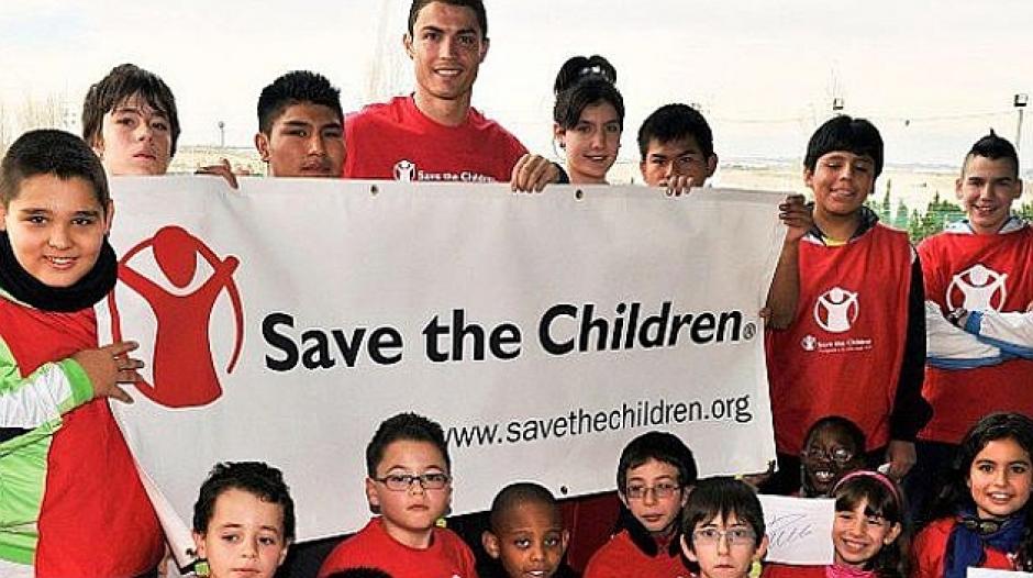 Parte de la organización Save the Children Cristiano Ronaldo hizo saber el monto del donativo. (Tomada de Internet) 
