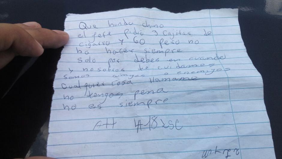 Extorsionistas exigían productos en una tienda por una supuesta orden del jefe de una pandilla. (Foto: PNC)