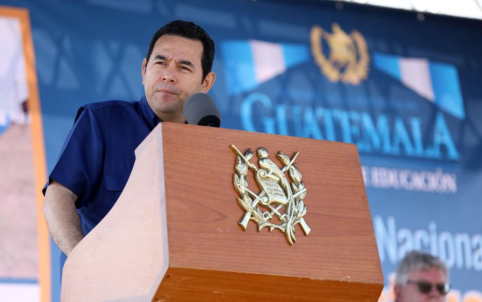 Presidente Jimmy Morales participaba en una gira por el oriente del país. (Foto: Gobierno)