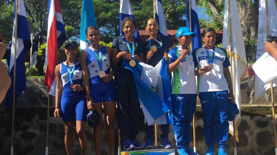 Guatemala logró las primeras medallas de oro en la prueba de remo en la distancia de 1,500 metros. (Foto: Nuestro Diario)