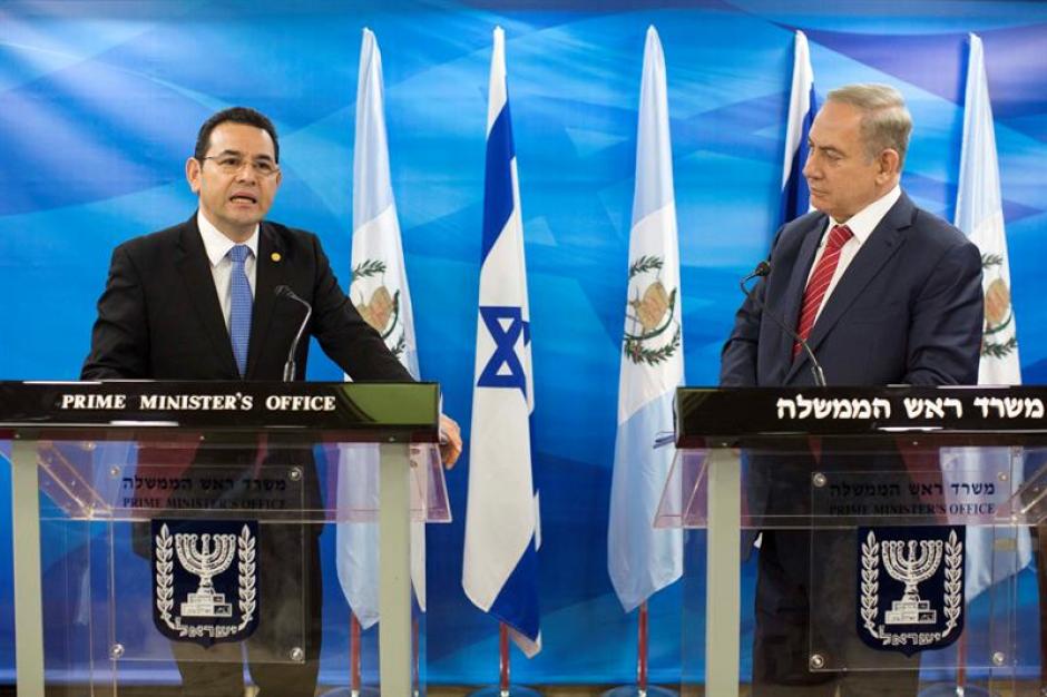 Los legisladores buscan trasladar la embajada de Guatemala en Israel de Tel-Aviv a Jerusalén. (Foto: Gobierno de Guatemala)