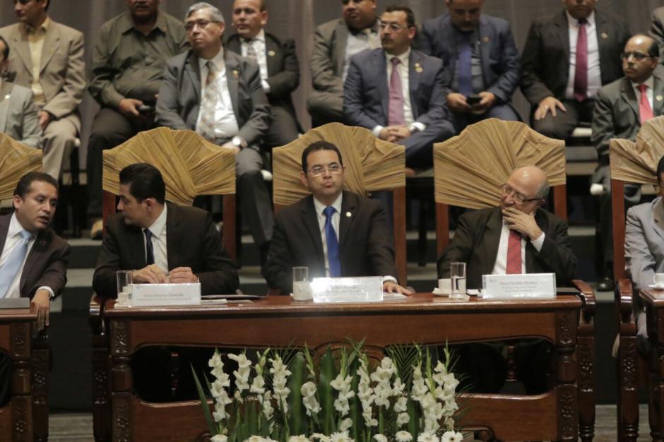 Jimmy Morales salió en defensa de la minería en el país, durante discurso en Plan Nacional de Desarrollo. (Foto: Alejandro Balán/Soy502)