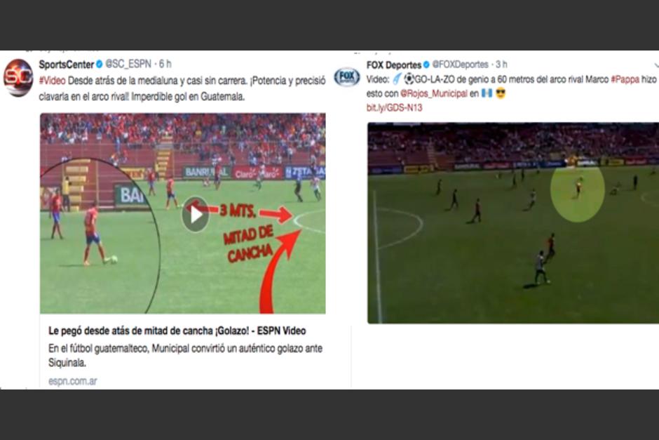 Medios internacionales destacan el gol de Marco Pappa. (Foto: Twitter)