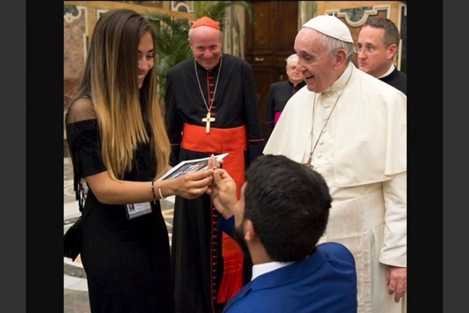 Papa Francisco es testigo de honor de pedida de matrimonio. (Foto: Captura de video)