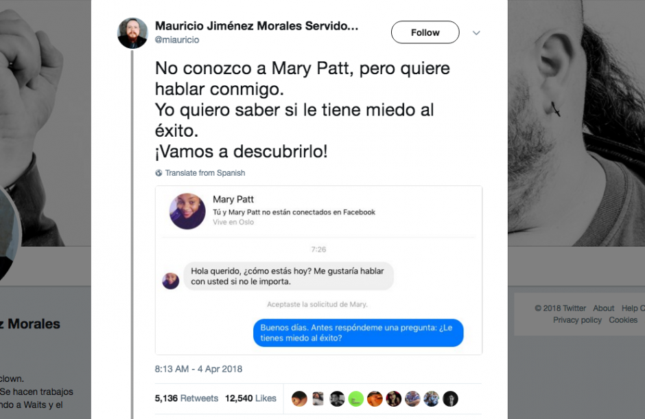 El hombre recibió una serie de mensajes pero rápido su intuición le dijo que era una estafa. (Foto: captura pantalla) 