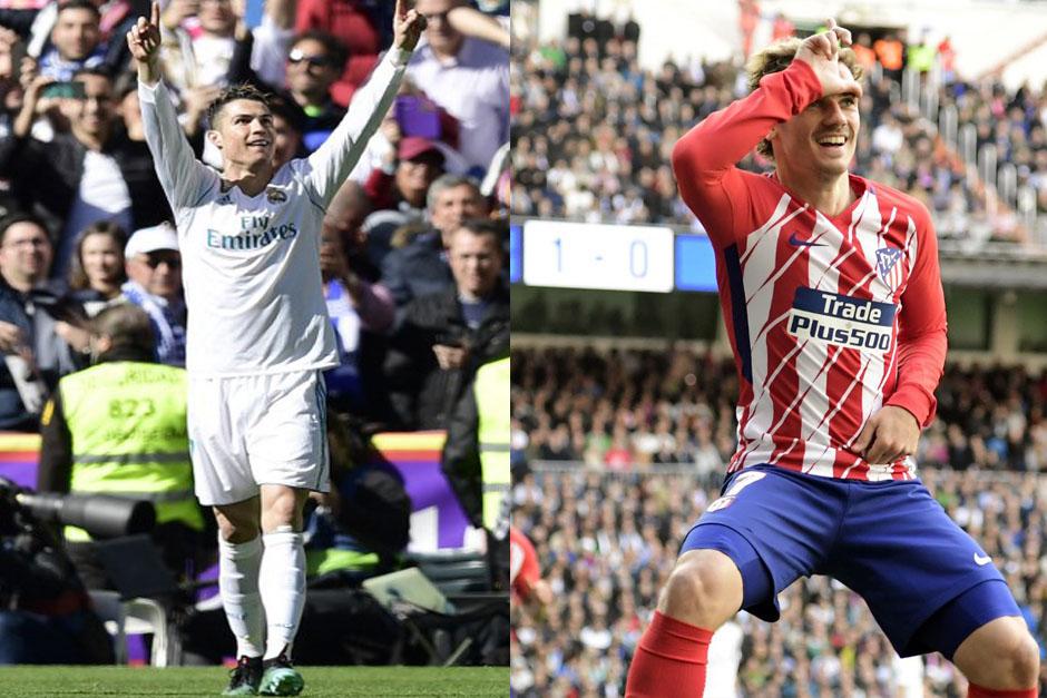 Cristiano Ronaldo y Antoine Griezmann no paran de hacer goles en La Liga. (Foto: AFP)