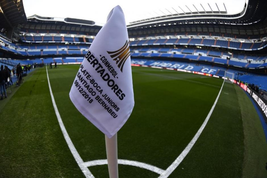 El estadio Santiago Bernabéu esta listo para la gran final de la Copa Libertadores. (Foto: AFP)