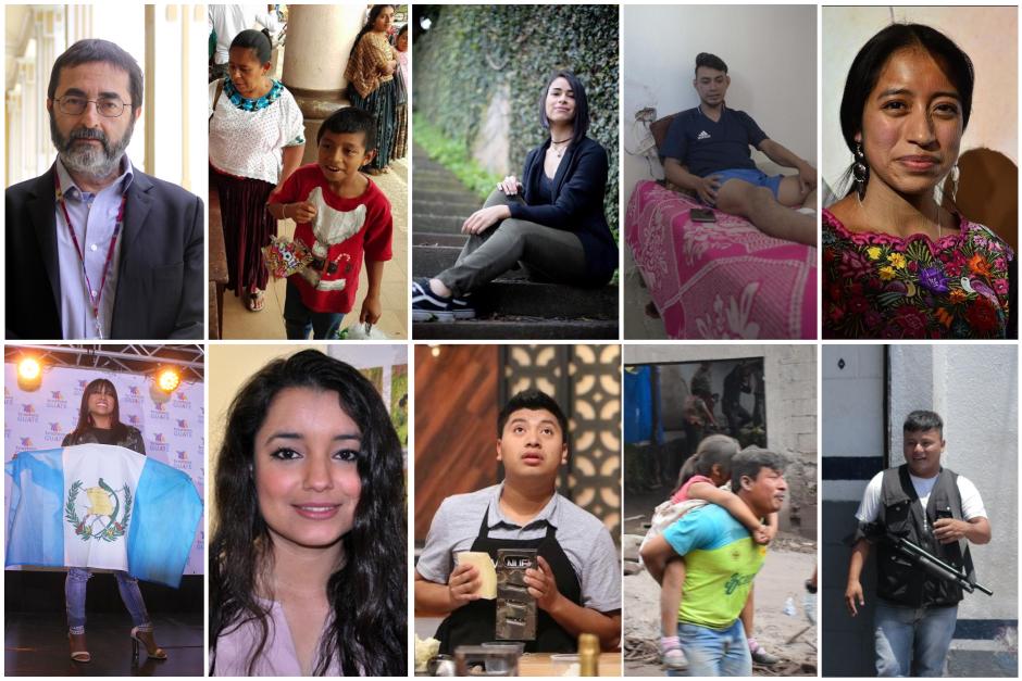 Ellos son algunos de los guatemaltecos que han destacado con su trabajo o pasión durante el 2018. (Foto: Soy502)