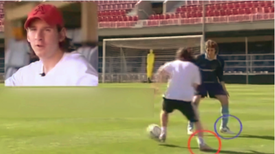 El crack argentino mostraba en el video la manera en la que burla a los defensores con su técnica y rapidez. (Captura Video)