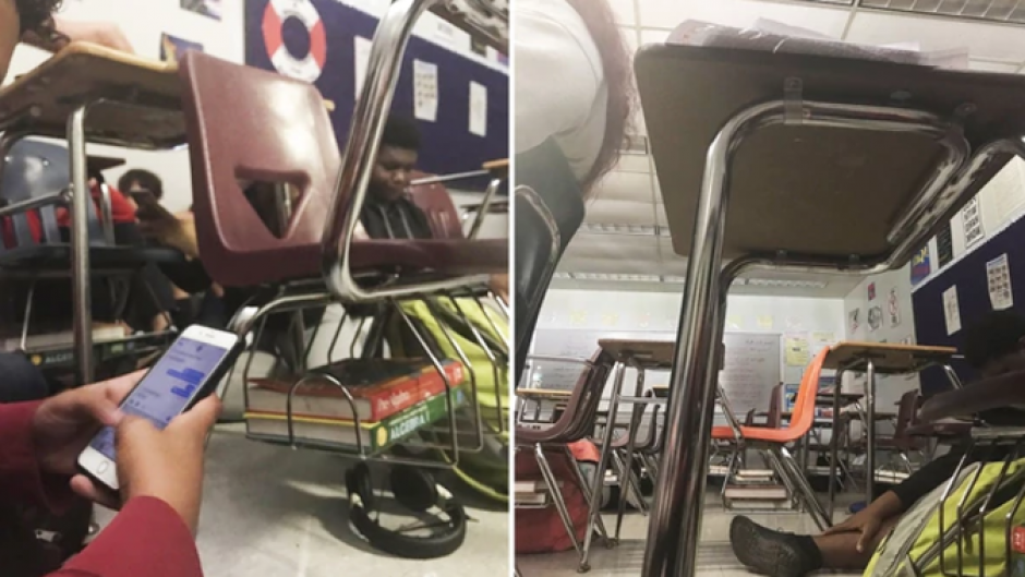 Estudiante de secundaria muestra la desesperante situación que viven tras un tiroteo. (Foto: www.infobae.com)