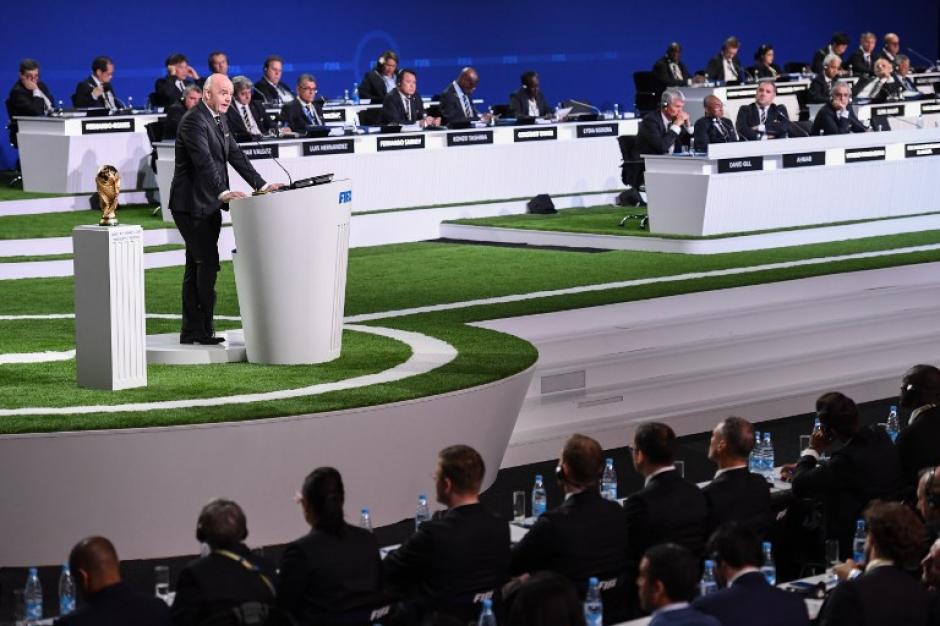 Gianni Infantino, presidente de la FIFA, durante el Congreso en Moscú, Rusia. (Foto: AFP)