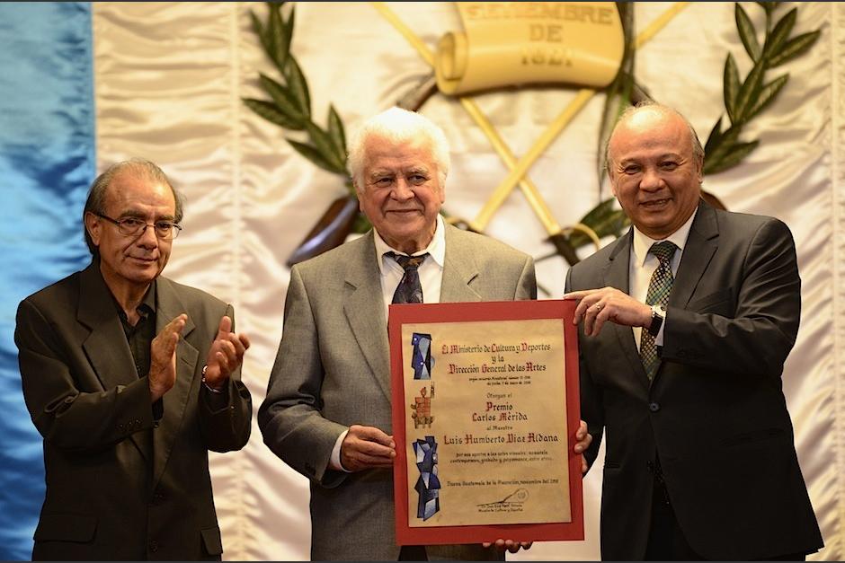 Luis Díaz fue galardonado con el Premio Nacional de Arter Plásticas "Carlos Mérida". (Foto: Selene Mejía/Soy502) 