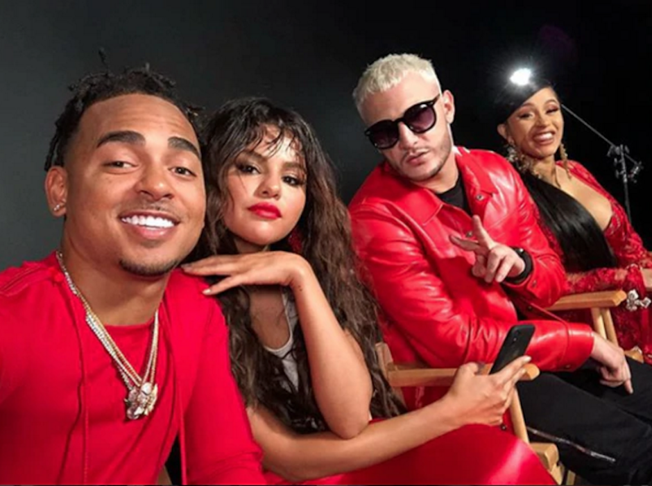 Selena Gómez, Ozuna, Cardi B y DJ Snake juntos. (Foto: Instagram) 