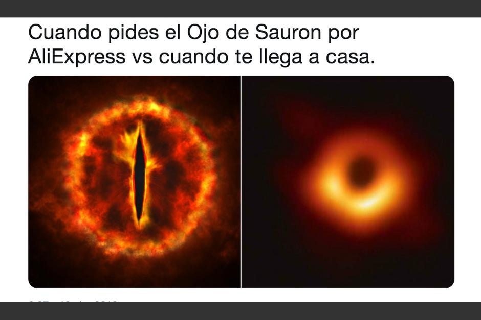 Los memes sobre el agujero negro no se hicieron esperar en redes. (Foto: captura pantalla) 