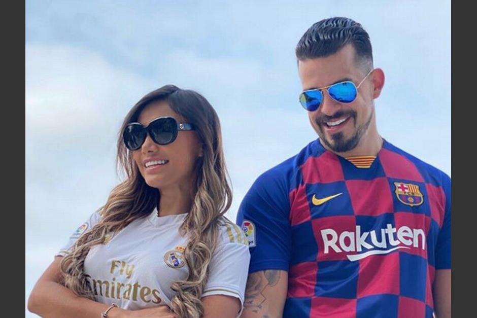 Gaby Asturias y Luis Amaya acudieron al clásico español (Foto: Instagram) 