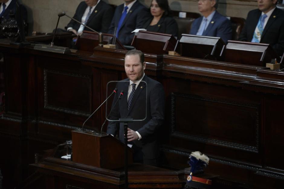 Álvaro Arzú Escobar, actual Presidente del Congreso, hizo serias críticas a la comunidad extranjera en su discurso. (Foto: Wilder López/Soy502)