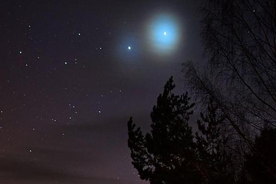 Esta es una imagen de la conjunción de Venus y Júpiter en el cielo de Finlandia (Foto: VESA VAUHKONEN/SPACEWEATHER)