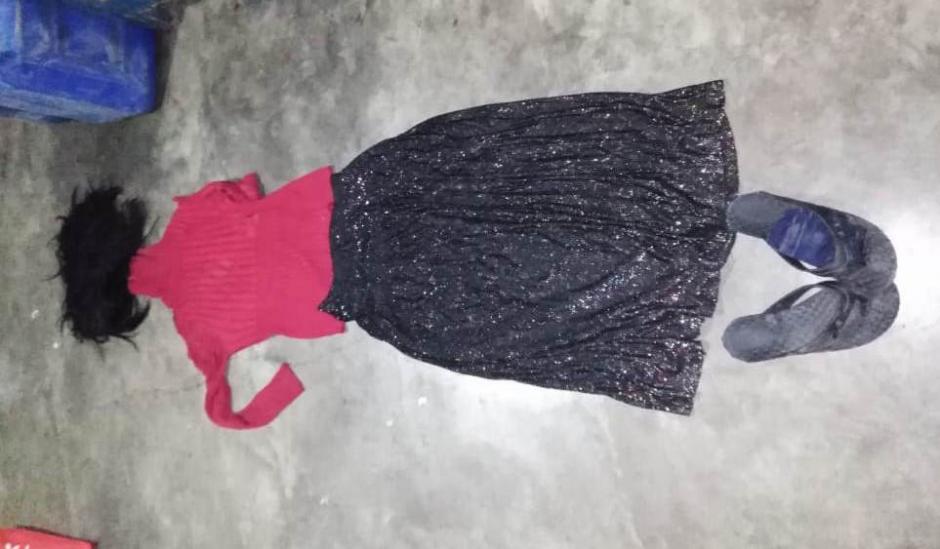 Esta es la vestimenta que utilizó el privado de libertad para escapar. (Foto: PNC)