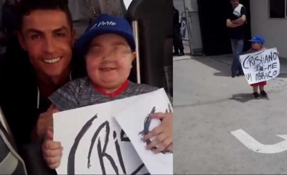 Cristiano Ronaldo detuvo el autobus de Portugal para cumplir el sueño de un niño. (Foto: Captura de video)