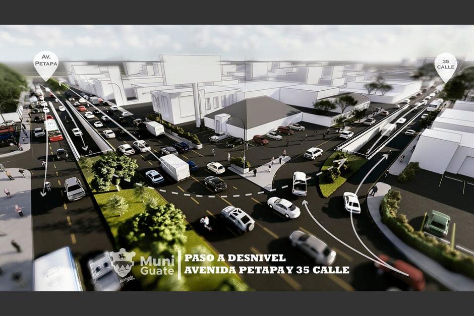 La obra espera descongestionar parte del corredor sur de la ciudad de Guatemala. (Foto: Municipalidad de Guatemala)