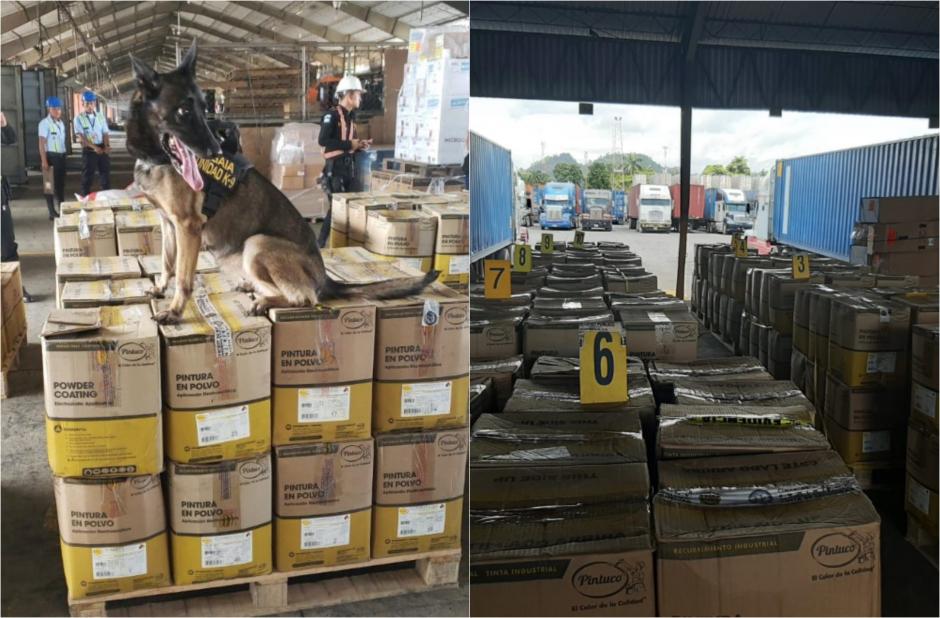 La droga fue incautada en la portuaria Santo Tomás de Castilla. (Foto: PNC)
