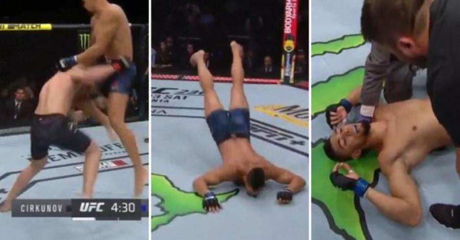 Johnny Walker se quedó con el triunfo gracias a un rodillazo. (Foto: Captura)