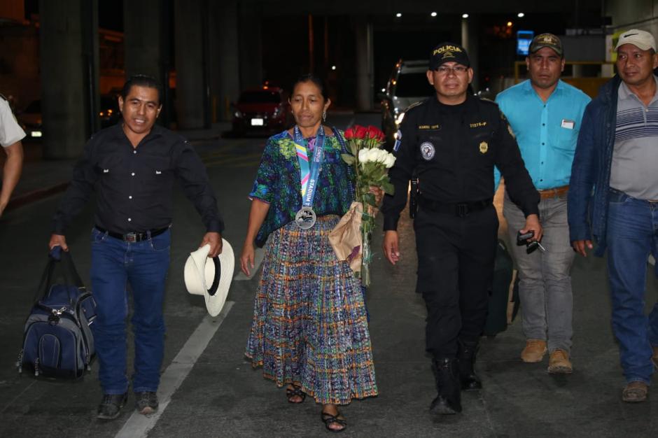 María del Carmen Tun Cho al regreso de la maratón de Los Ángeles. (Foto: PNC) 