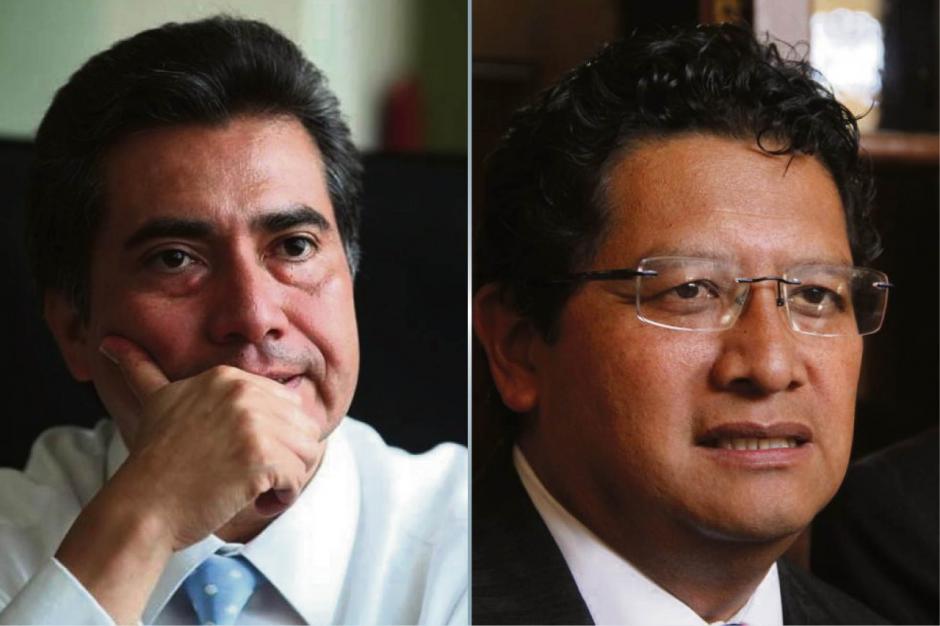 Aníbal García (a la derecha), del partido Libre, se enfrascó en una discusión con Fredy Cabrera (a la izquierda), del partido Todos. (Foto: Soy502) 