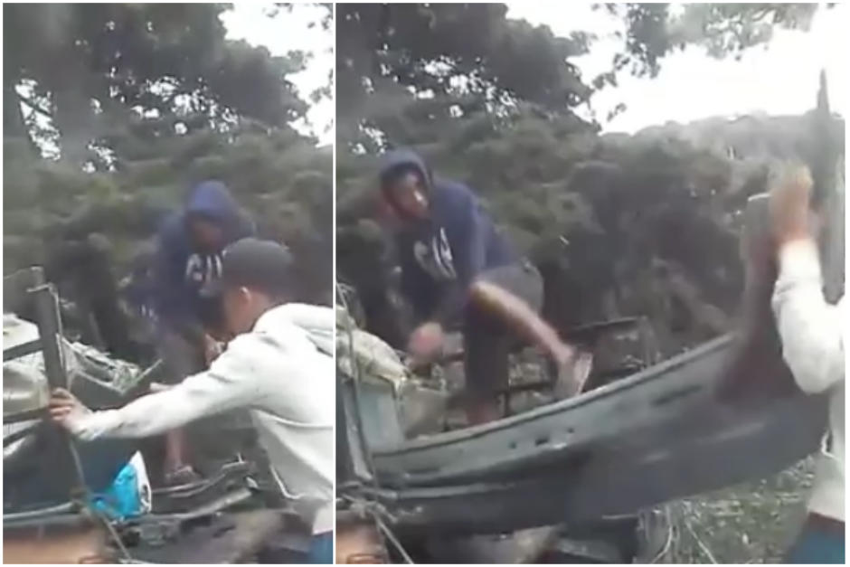 Tiran costales de basura, partes de vehículos, llantas y otros desechos. (Fotomontaje: E.Campos)