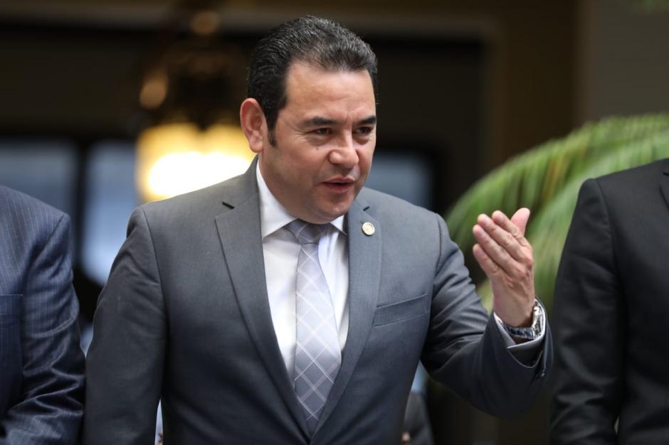 El presidente Jimmy Morales participó en la entrega del Proyecto de Presupuesto para el próximo año. (Foto: AGN)