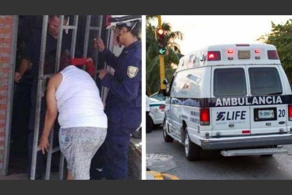 Mujer queda con la cabeza atrapada por cinco horas en una reja por espiar a su vecina. (Foto: Captura de video)