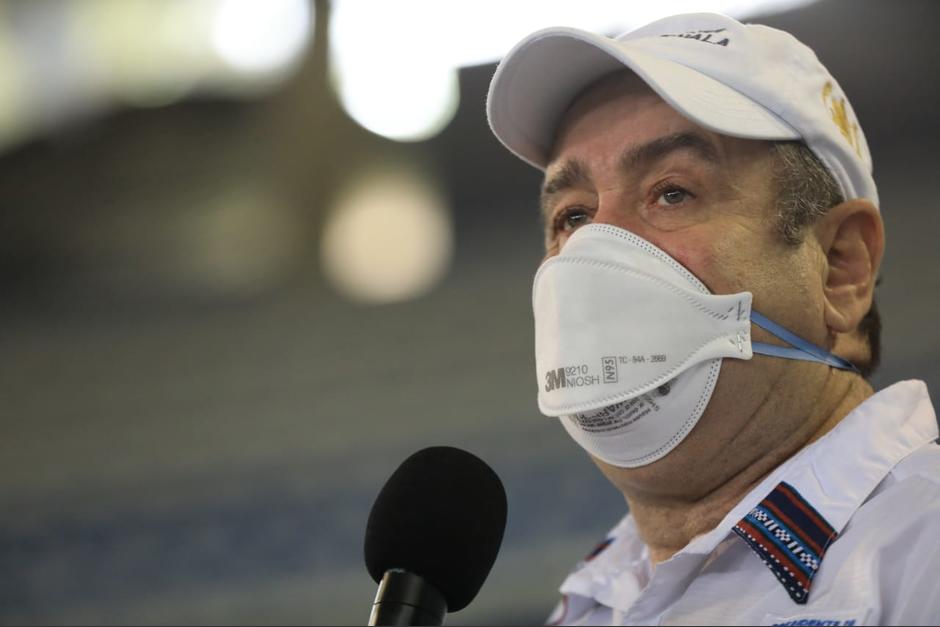 El presidente Alejandro Giammattei se convirtió en el vocero de la emergencia por Covid-19. (Foto: SCSP) 