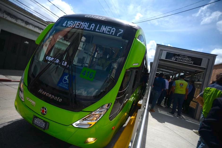 El servicio del Transmetro contará con tres nuevas estaciones en esta línea que estarán ubicadas en Villa Linda, 4 de Febrero y Santuario de Guadalupe. (Foto: Wilder López/Soy502)