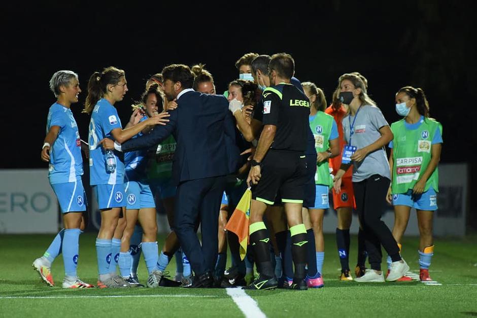 La futbolista guatemalteca fue titular frente a la Fiorentina. (Foto: Napoli Ladies)