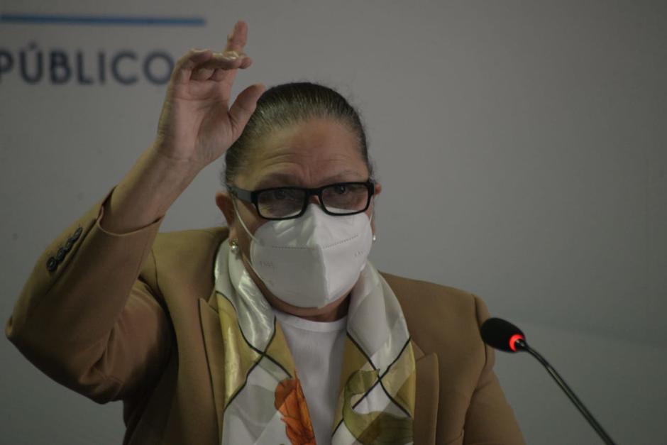 La Fiscal General ofreció una conferencia de prensa este lunes. (Foto: Wilder López/Soy502) 