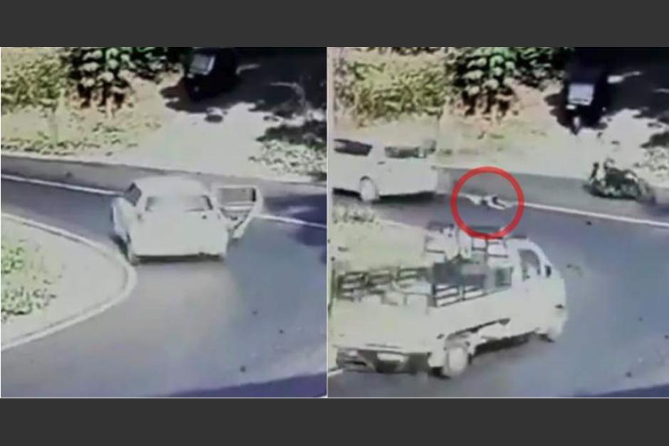 Menos mal, el carro que venía detrás logró frenar porque venía a una velocidad prudente. (Foto: La Prensa).