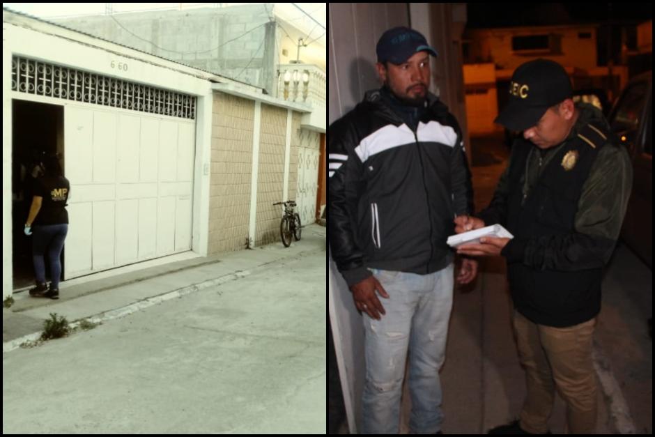 En la residencia que el juez de Mixco evitó se allanara se encontró a dos ciudadanos colombianos. Uno de ellos será repatriado y el otro aún tiene permiso para permanecer en el país. (Fotos: MP y cortesía) 