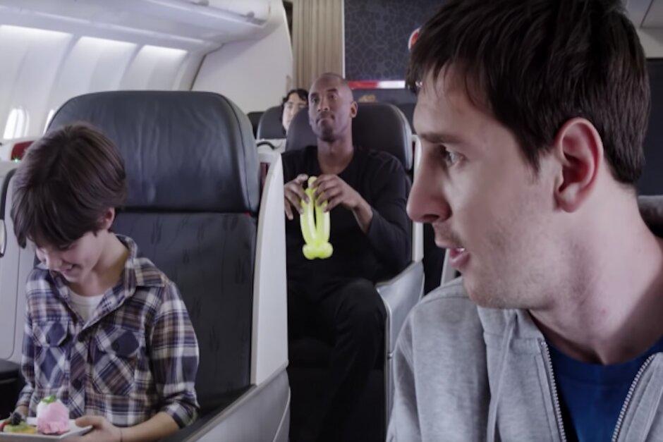 Kobe Bryant y Lionel Messi se unieron en un comercial. (Foto: Captura de video)