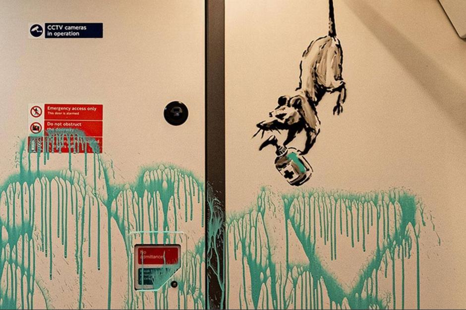 Banksy hizo una obra en el metro de Londres. (Foto: Instagram)